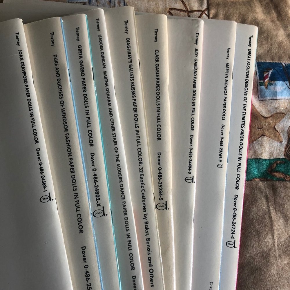 TOM TIERNEY vintage paper dolls - 9 BOOKS !